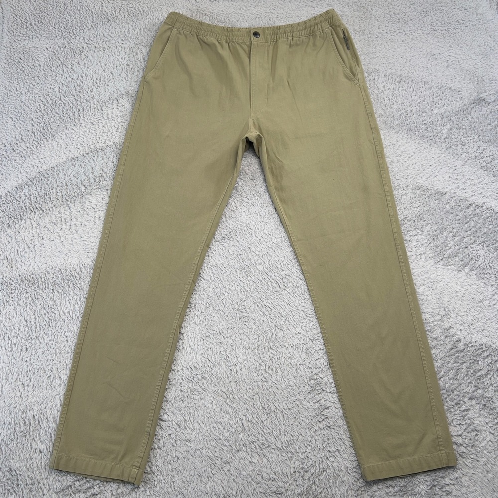 Buck Mason Pants Mens 34/35 Olive Green Athleisure Ford Slim Straight Stretch BM